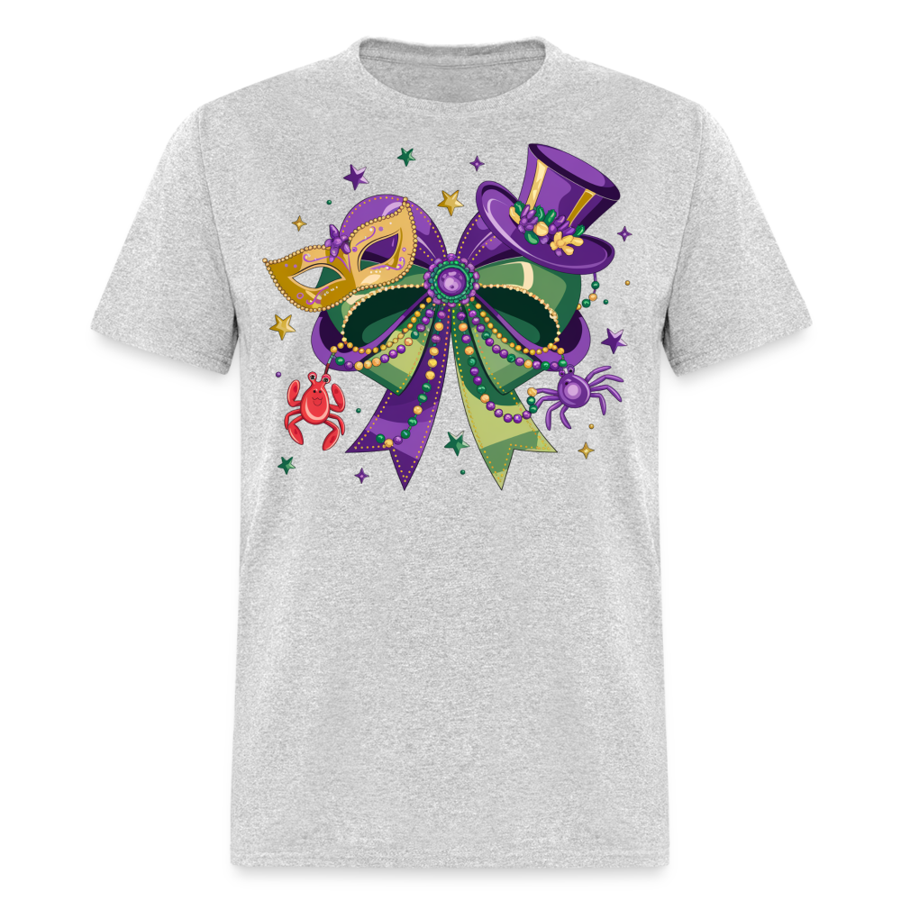 Colorful Masquerade Mask Tee for Fat Tuesday Funny Mardi Gras T-shirt - heather gray