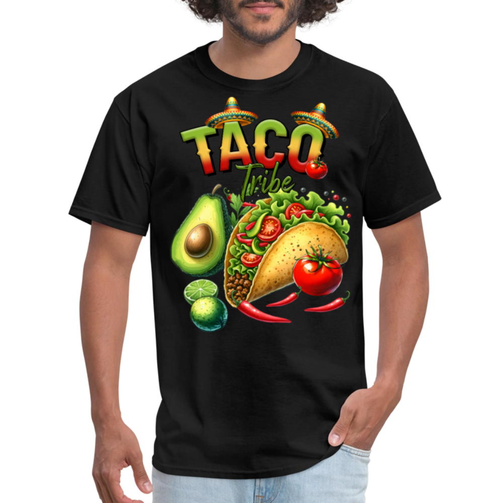 Mexican Food Graphic Tee for Taco Fans Colorful Mexican Fiesta T-shirt - black