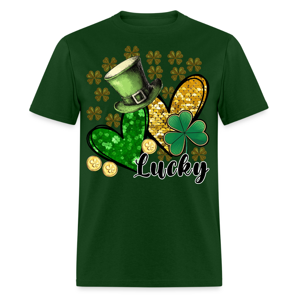 St Patrick’s Day Lucky Charm T-shirt - forest green