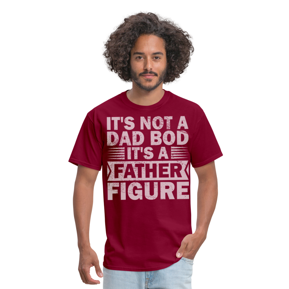 Funny Dad Bod T-shirt For Men Father Figure Shirt - burgundy