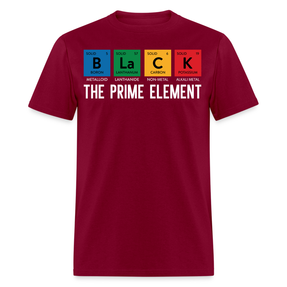 Periodic Table Gift For Black Educators Black Pride Science T-Shirt - burgundy