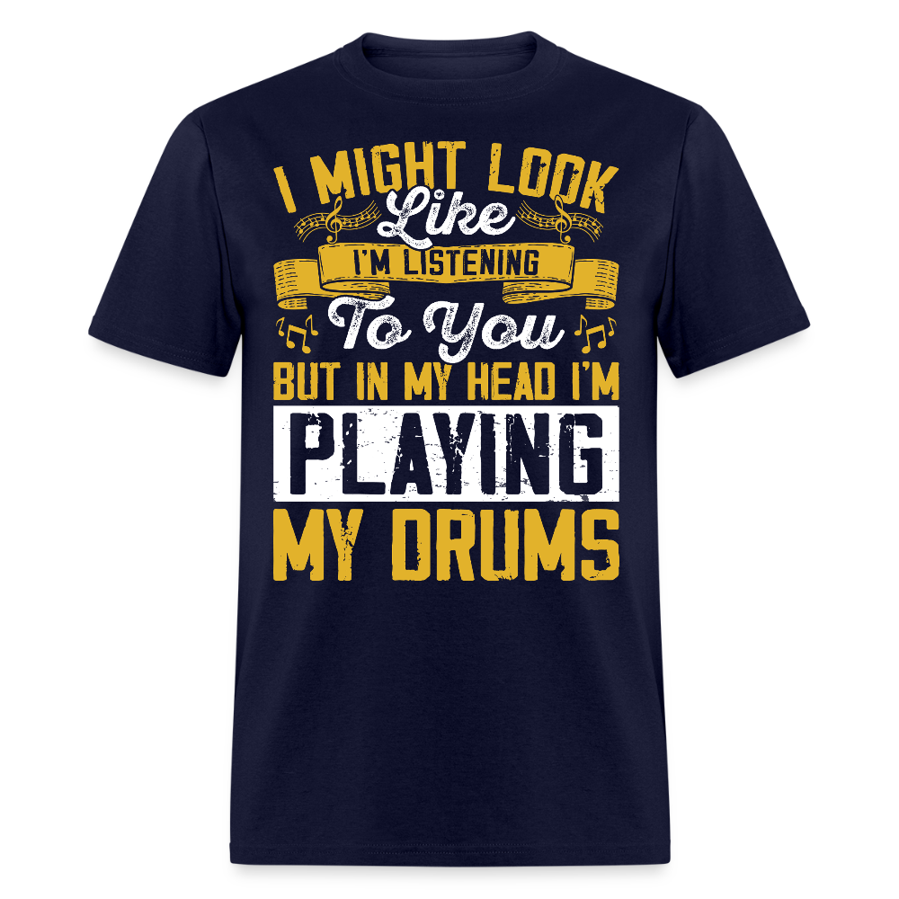 Cool gifts for Drummers T-shirt - navy