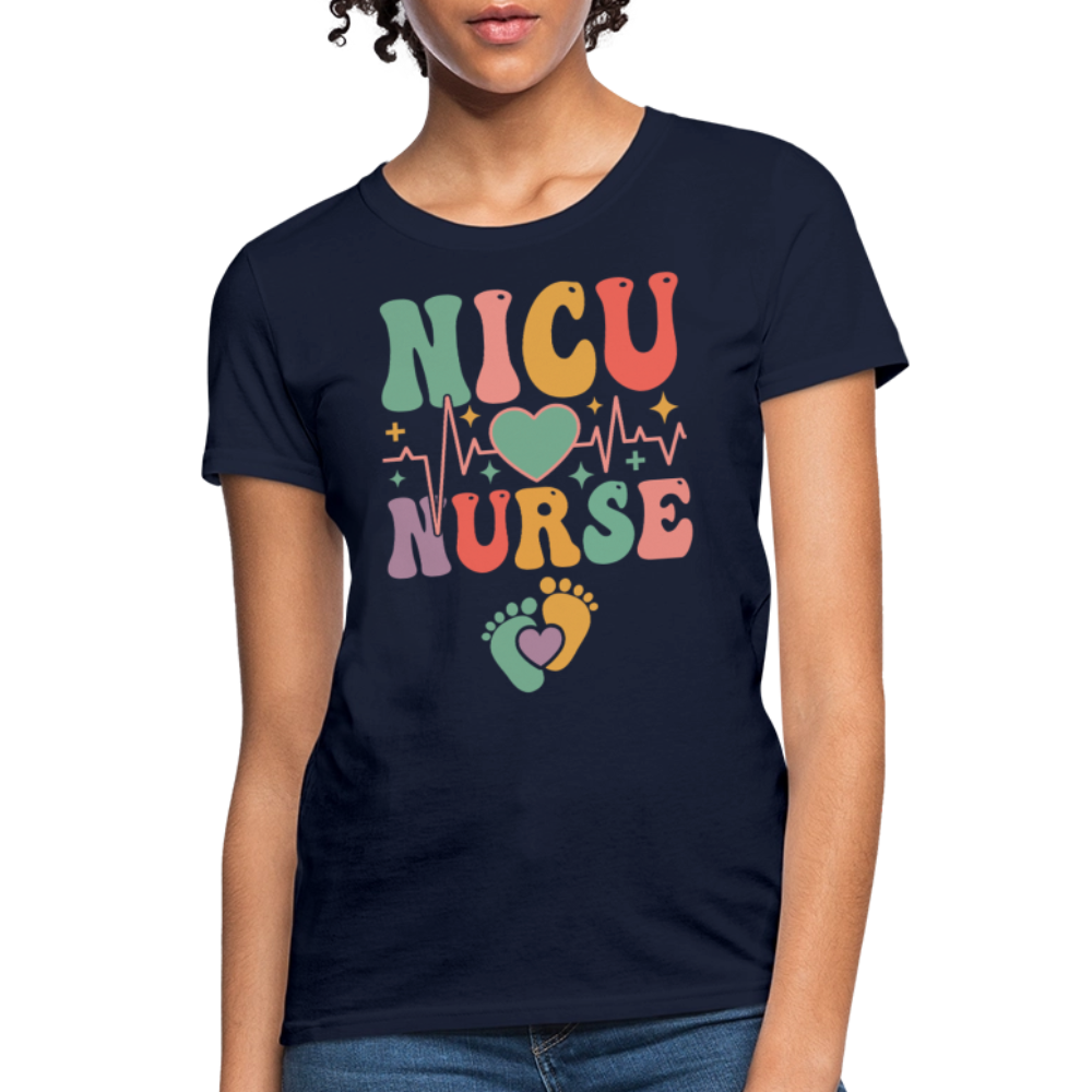 NICU Nurse Tee Cute Neonatal Nurse Appreciation T-Shirt - navy