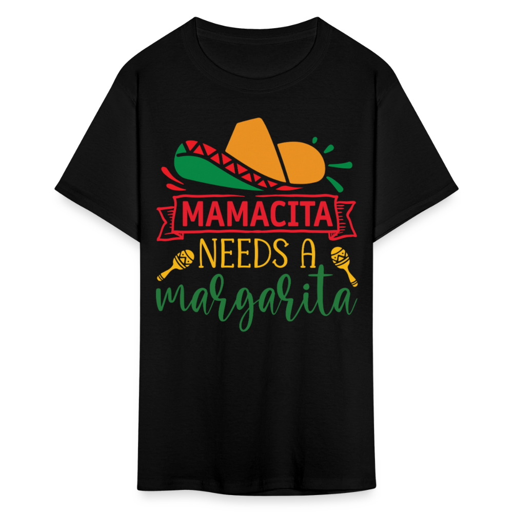 Mamacita Needs A Margarita Funny Mexican T-shirt - black