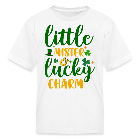 Little Mister Lucky Charm Kids T-shirt - white