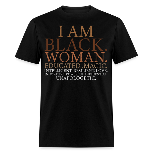Empowerment Tee for Women Unapologetic Black woman Unisex Classic T-Shirt - black