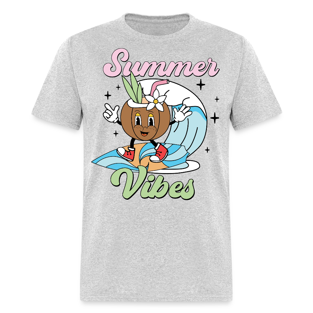 Cute Summer Vibes Tropical Coconut T-shirt - heather gray