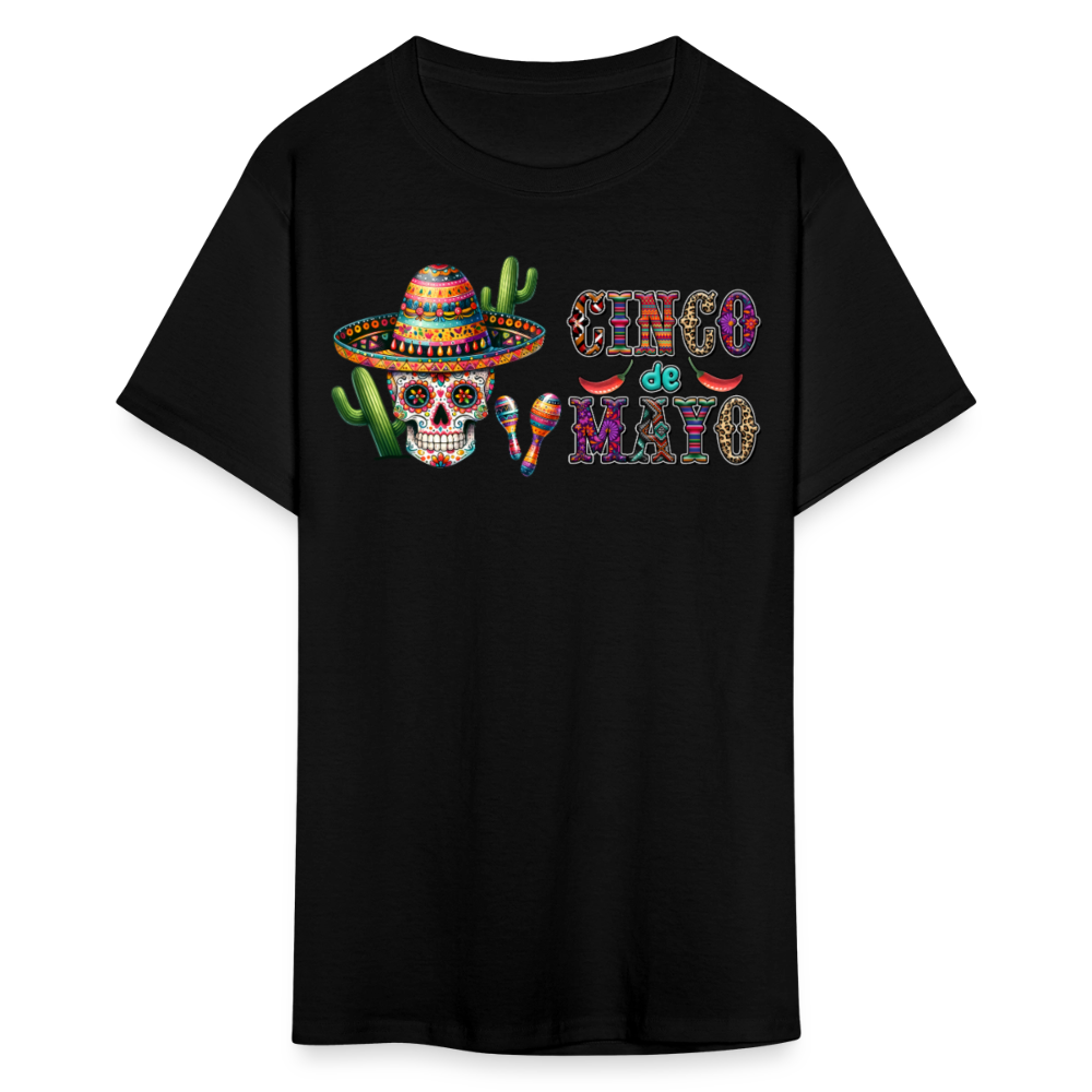 Cinco de Mayo Party Outfit Mexican Sugar Skull T-shirt - black