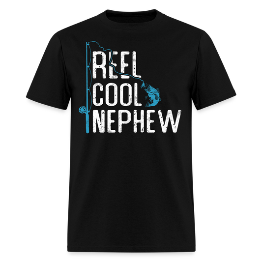 Reel Cool Nephew Fishing Gift T-shirt - black