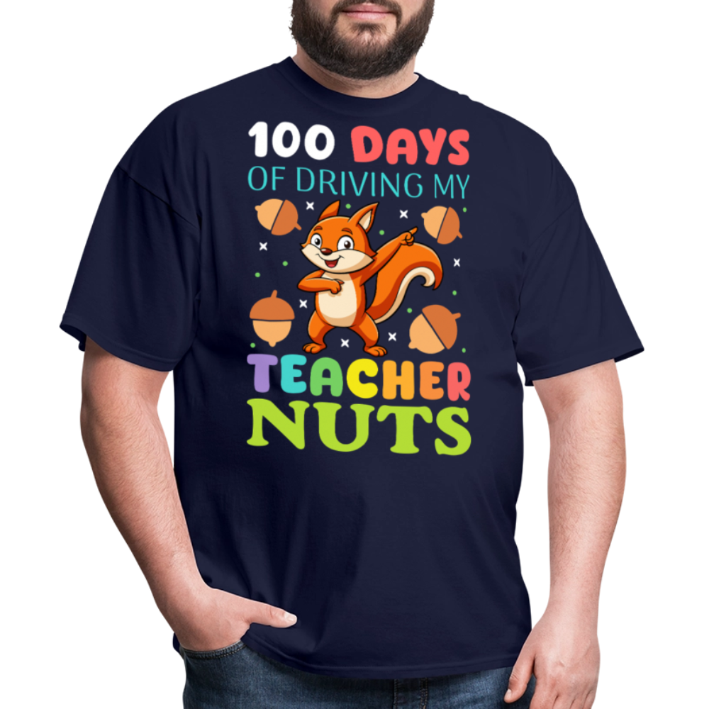 100 Days Of Driving My Teacher Crazy Shirt Funny School Teacher T-shirt - navy