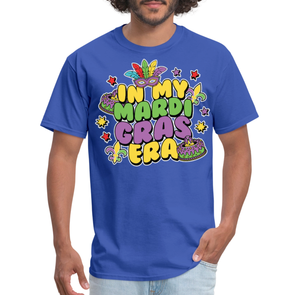 In My Mardi Gras Era Tee For Festival Goers Colorful Mardi Gras Party T-shirt - royal blue