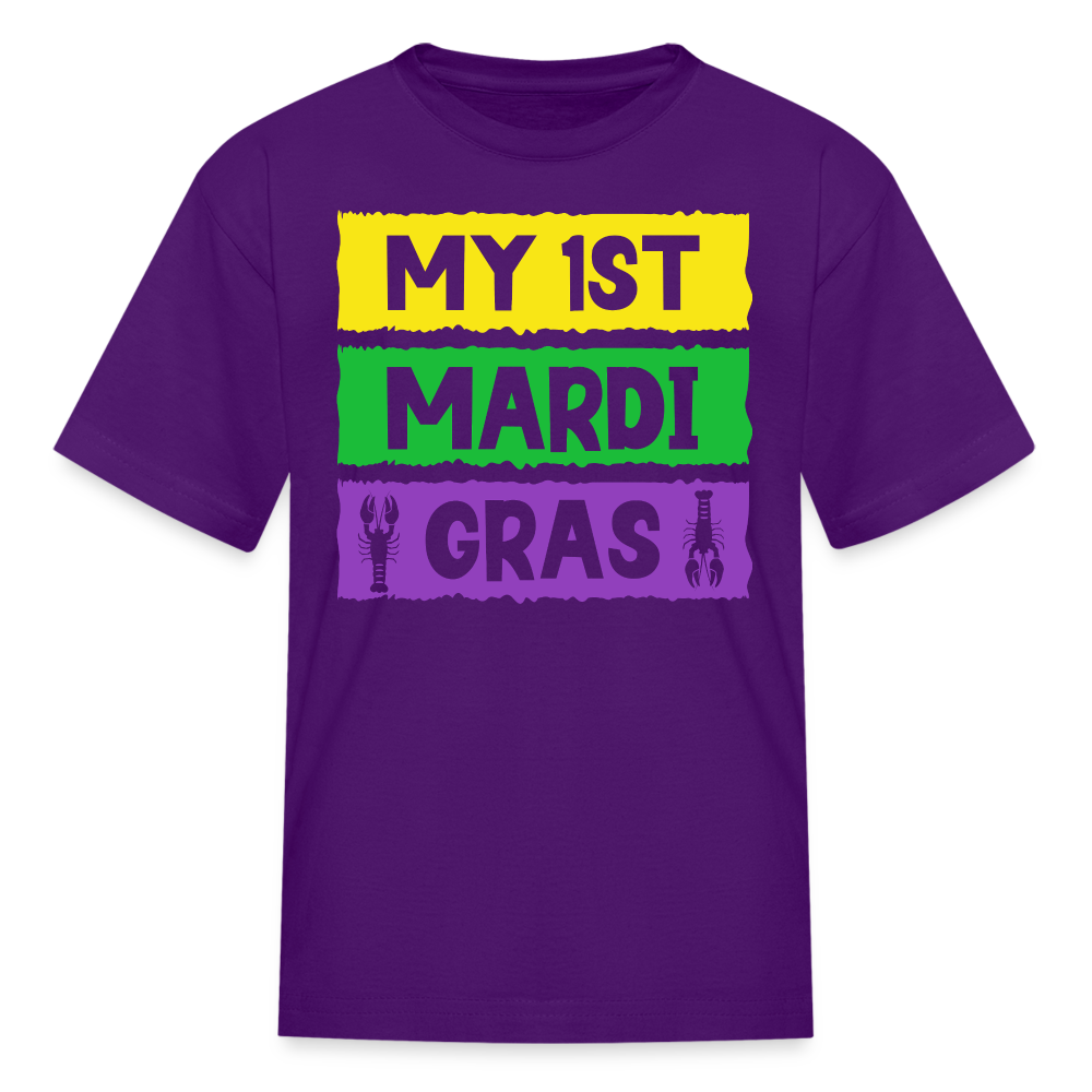 Carnival Kids My First Mardi Gras Baby T-shirt - purple