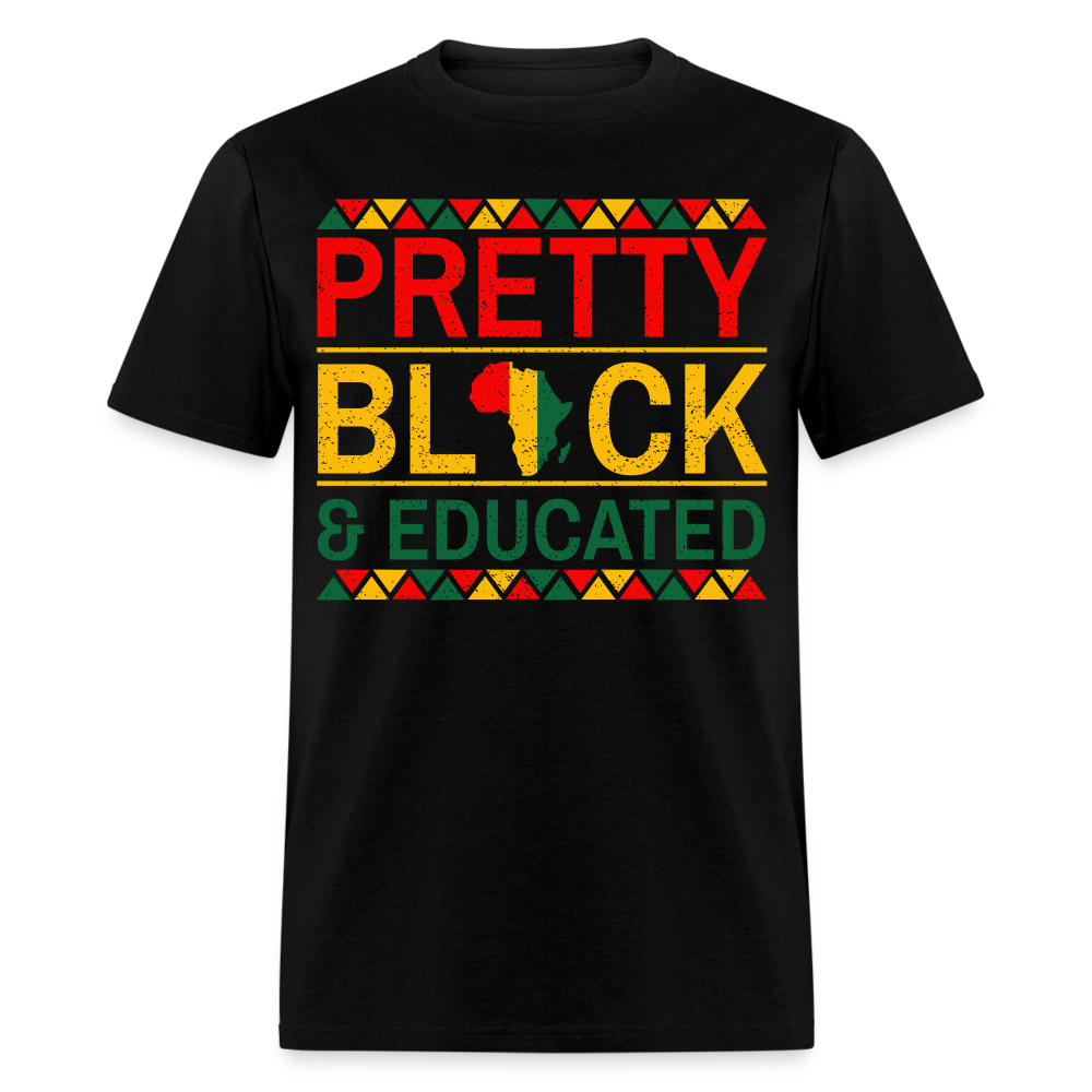 Educated Black Women Tee Pretty Black and Educated T-shirt - black