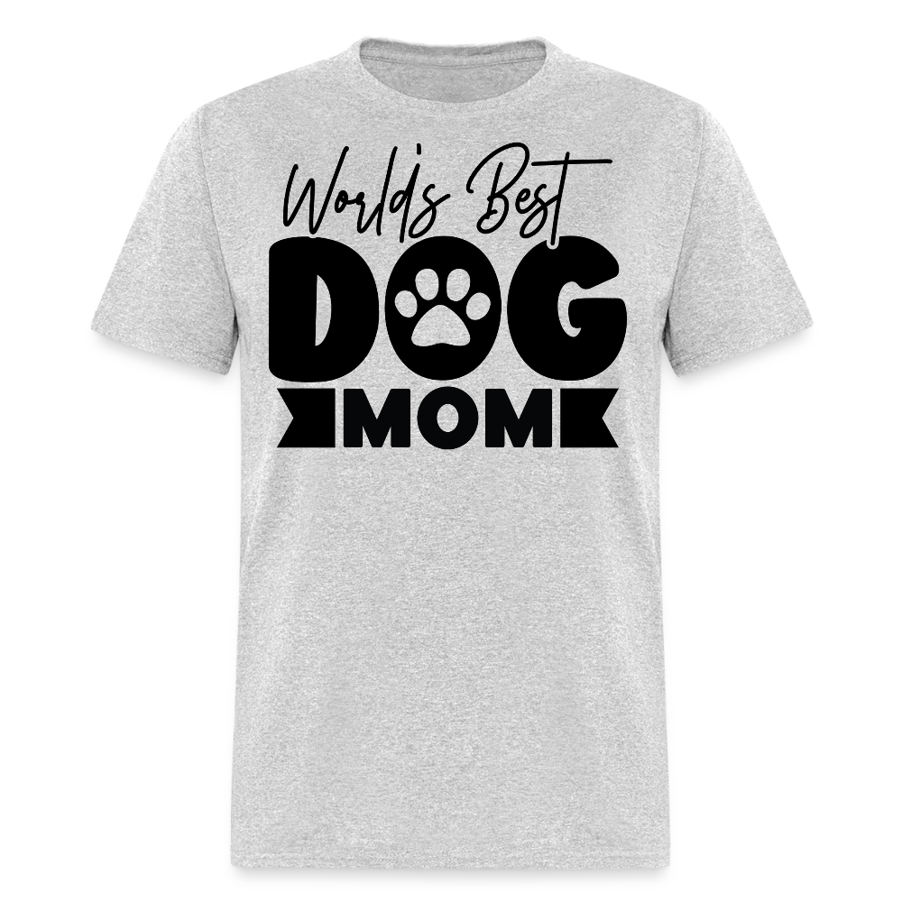 World’s Best Dog Mom Cute Pet Lover T-shirt - heather gray