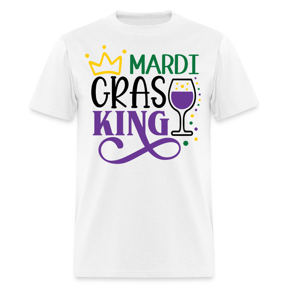 Funny Mardi Gras Party Outfit for Guys Mardi Gras Drinking T-shirt - white