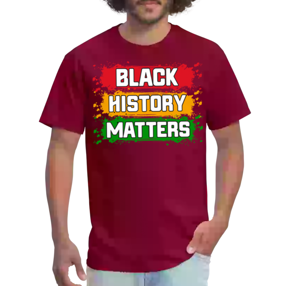 African American Heritage Apparel for Black History Month Unisex T-shirt - burgundy