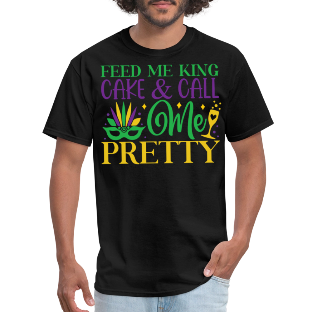 New Orleans Mardi Gras Tee Feed Me King Cake And Call Me Pretty T-shirt - black