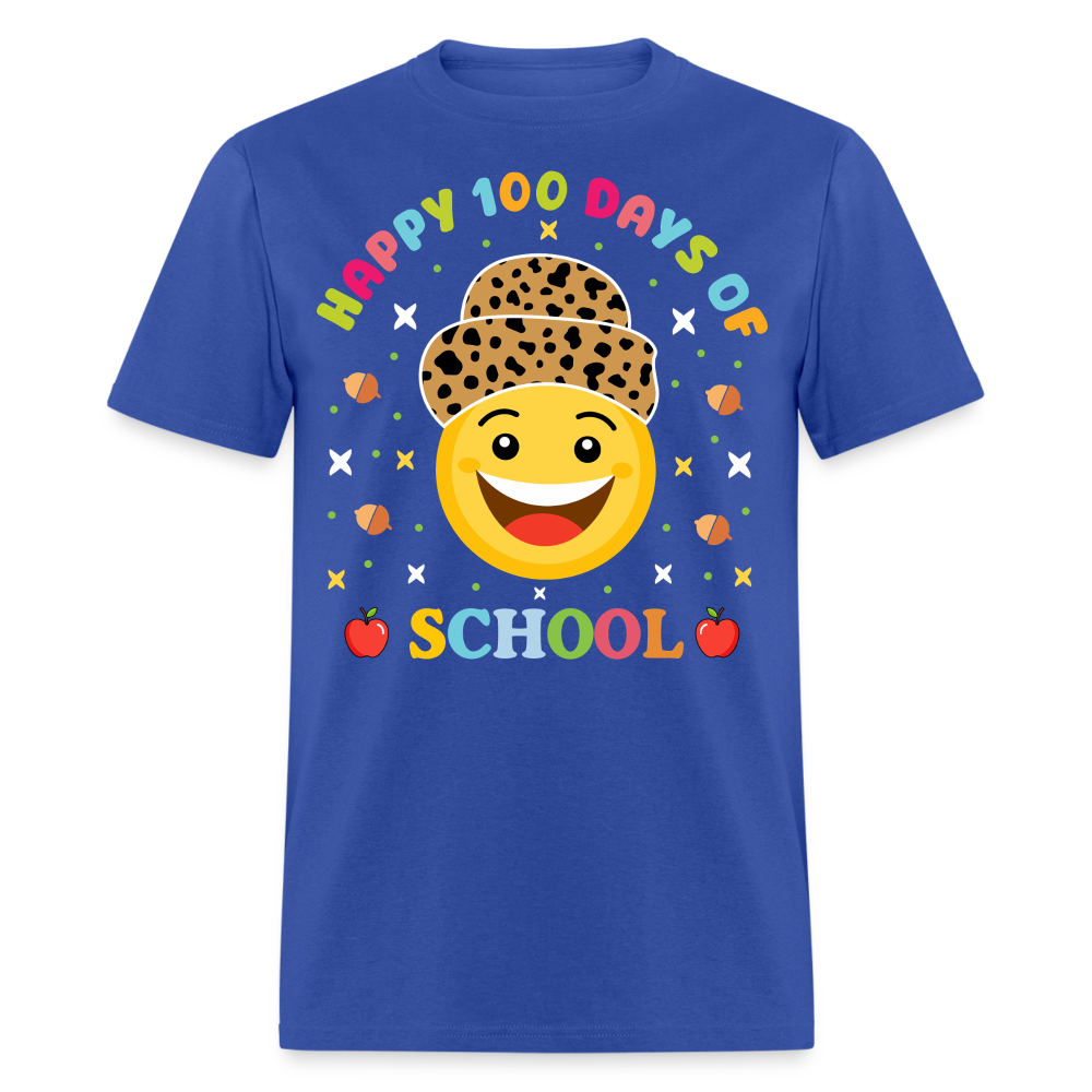 Leopard Print 100 Days Of School Shirt For Teachers Unisex T-Shirt - royal blue