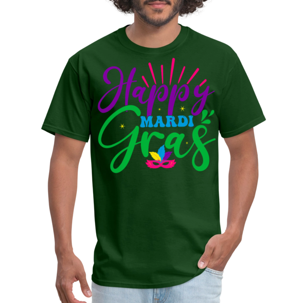 Happy Mardi Gras Party Unisex Classic T-shirt - forest green