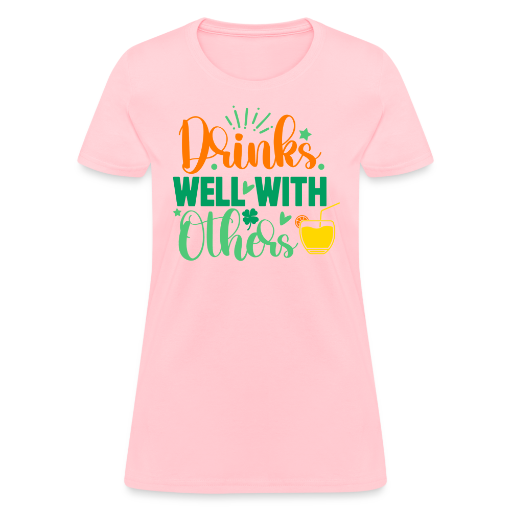 Funny Women's Drinking Quote T-Shirt - pink