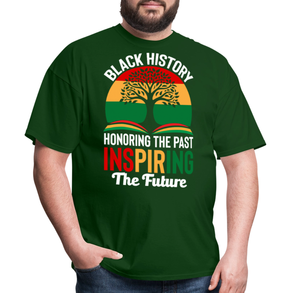 Honoring Black History Inspirational Unisex T-shirt - forest green