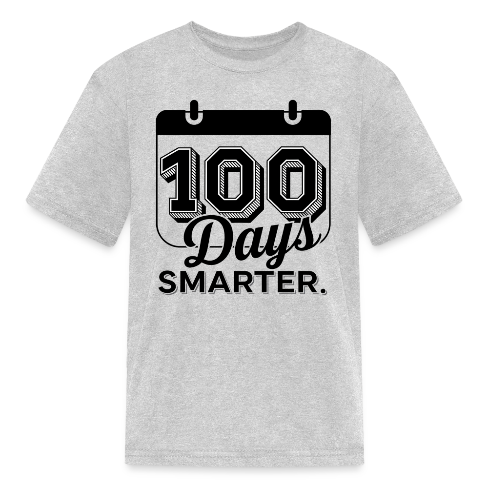 100 Days Smarter Shirt For Students 100th Days Celebration T-shirt - heather gray