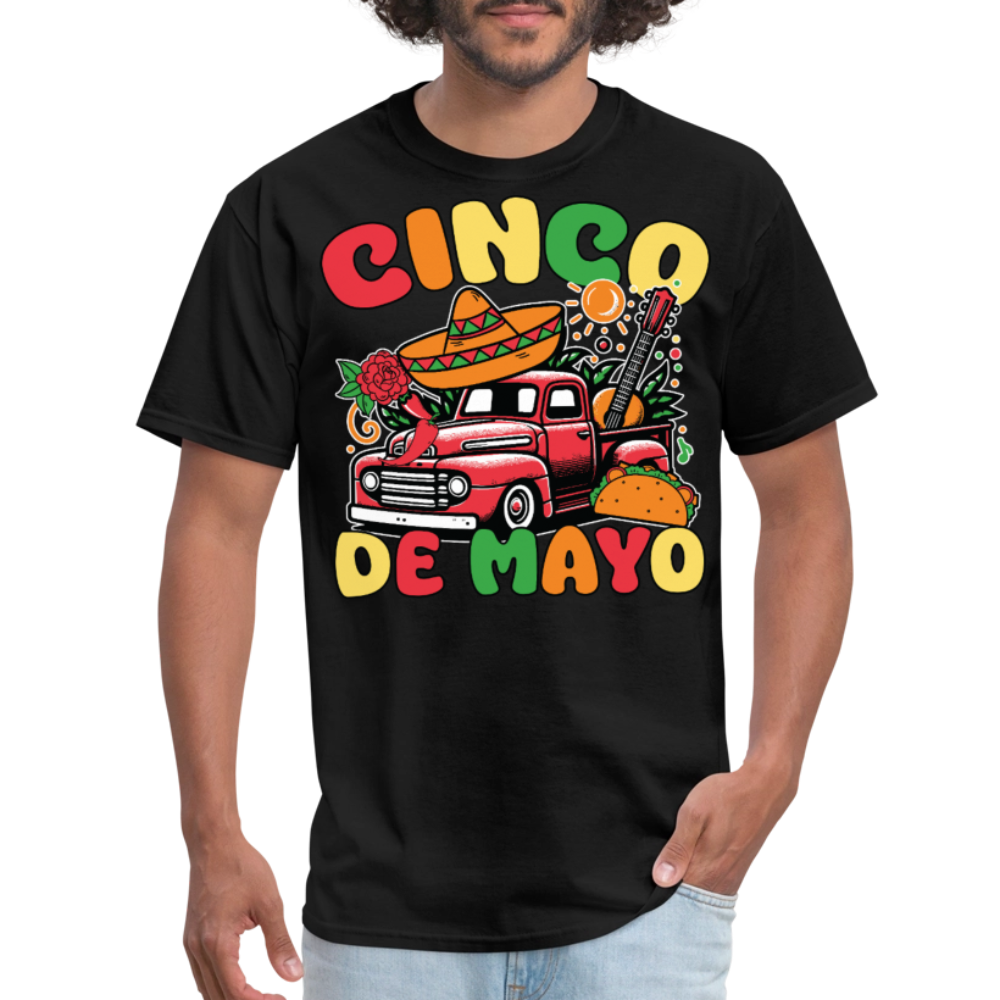 Cinco de Mayo Vintage Truck Tee Mexican Fiesta Party T-shirt - black