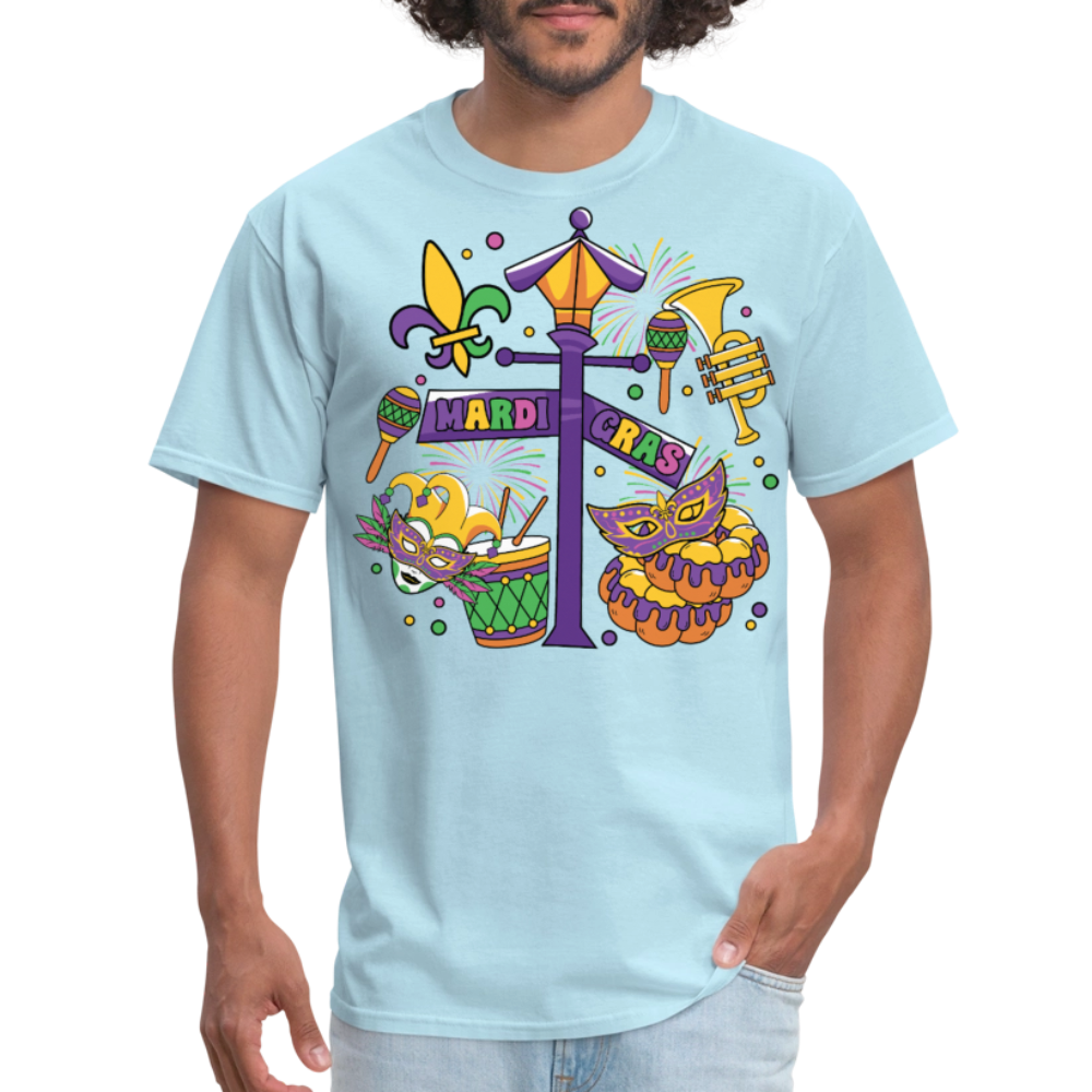 Funny And Festive Mardi Gras Outfit Mardi Gras Party T-Shirt - powder blue