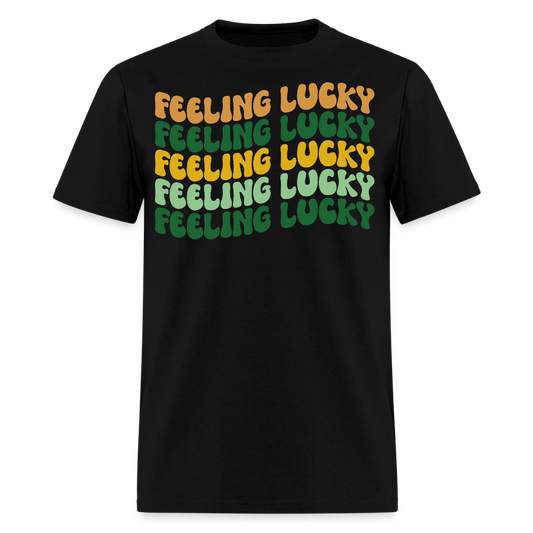 Retro Feeling lucky St Patrick’s Day T-shirt - black