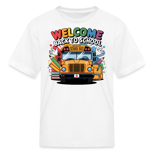 Welcome Back To School Bus T-Shirt - white