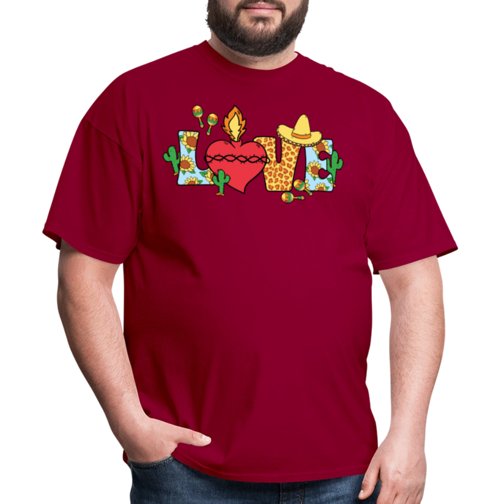 Cinco de Mayo Aesthetic Tee Mexican Fiesta Love T-shirt - dark red