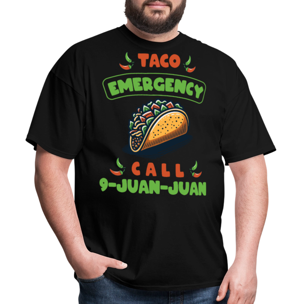 Taco emergency Call 9-juan-juan Tee Mexican Food Lover T-shirt - black