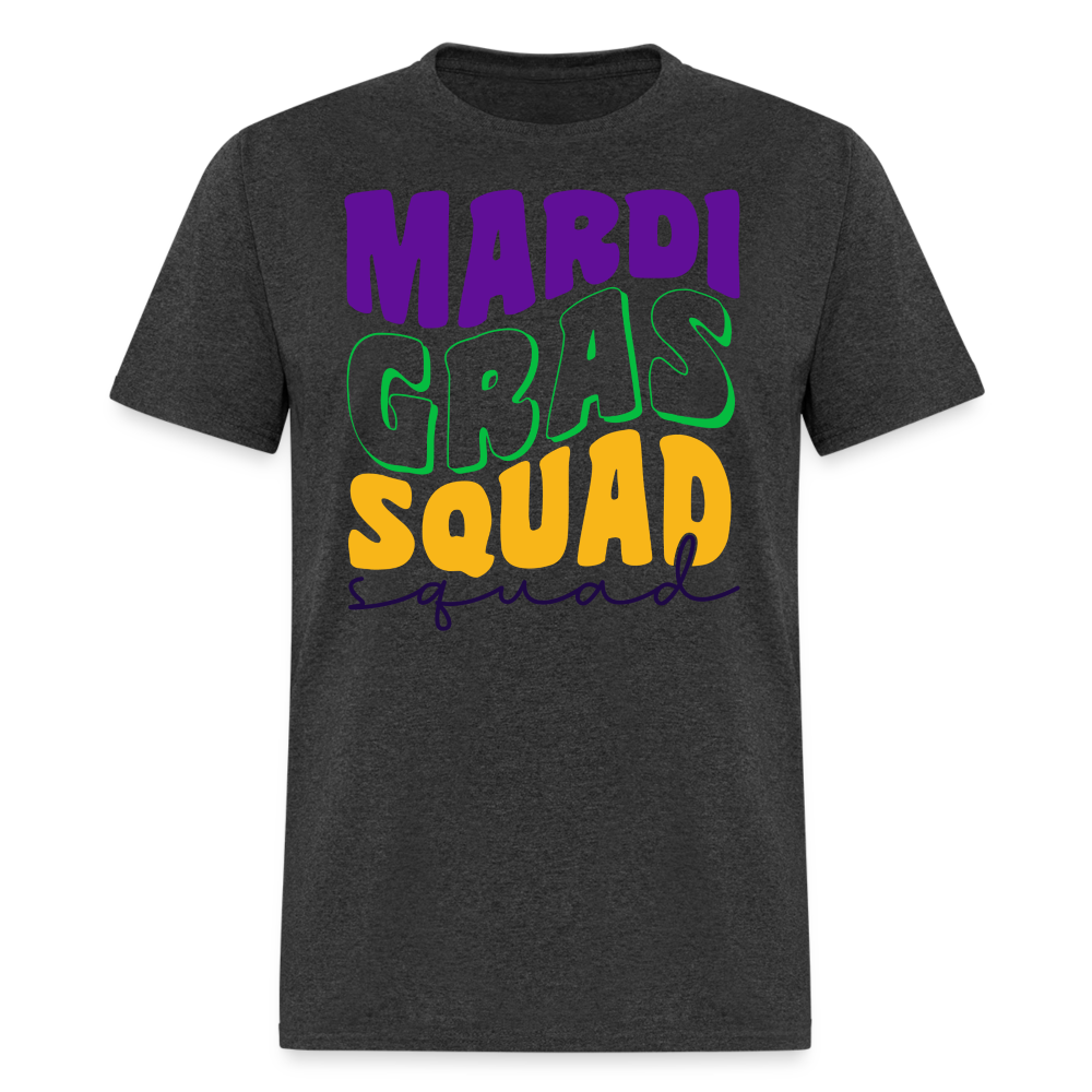 Mardi Gras Squad Matching Shirts Funny Mardi Gras Party T-shirt - heather black