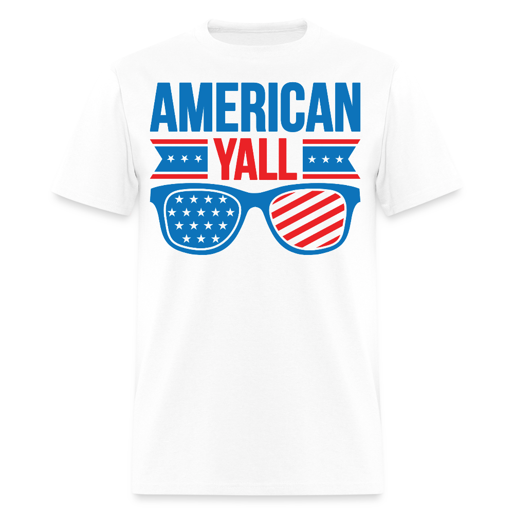 American Y’all Red White Blue T-Shirt - white