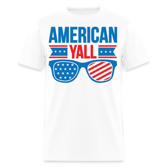 American Y’all Red White Blue T-Shirt - white