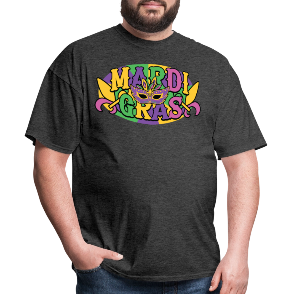 Funny Mardi Gras Festival Shirt Colorful New Orleans Party T-shirt - heather black