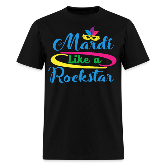 Mardi Gras Rockstar Shirt For Men And Women T-Shirt - black
