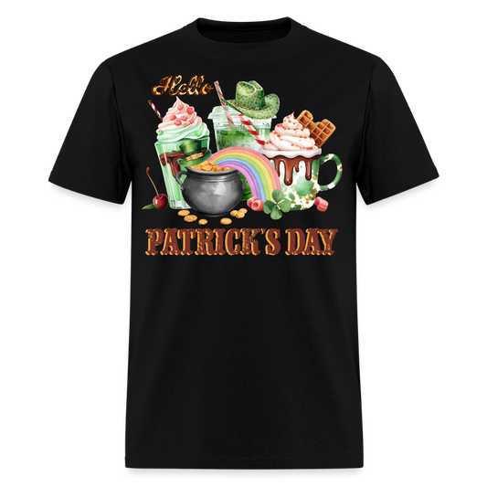 St Patrick’s Day Aesthetic Coffee Lover T-shirt - black