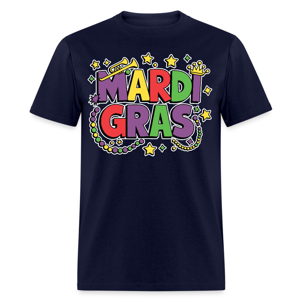 Funny Mardi Gras Shirt For Parade Lovers New Orleans Festival T-shirt - navy