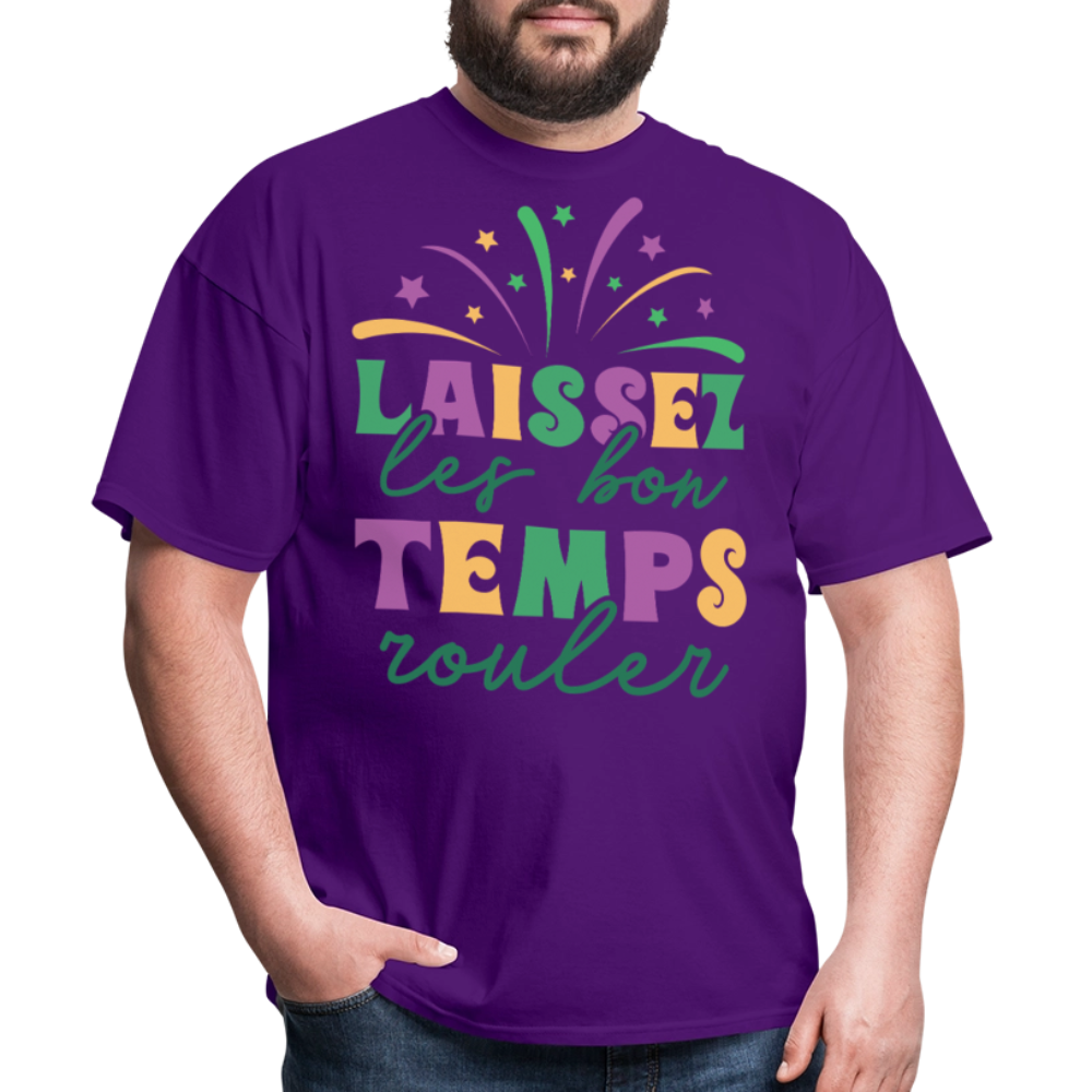 Funny New Orleans Festival Tee Laissez les Bons Temps Rouler T-shirt - purple