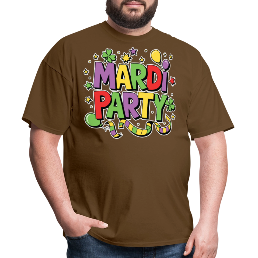 Mardi Gras Party Shirt For Men and Women New Orleans Festival T-shirt - brown