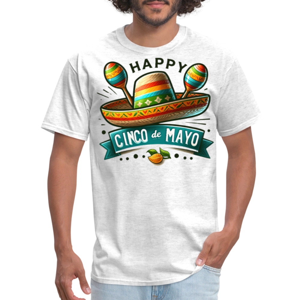 Cinco de Mayo Party Outfit Ideas Mexican Fiesta T-shirt - light heather gray