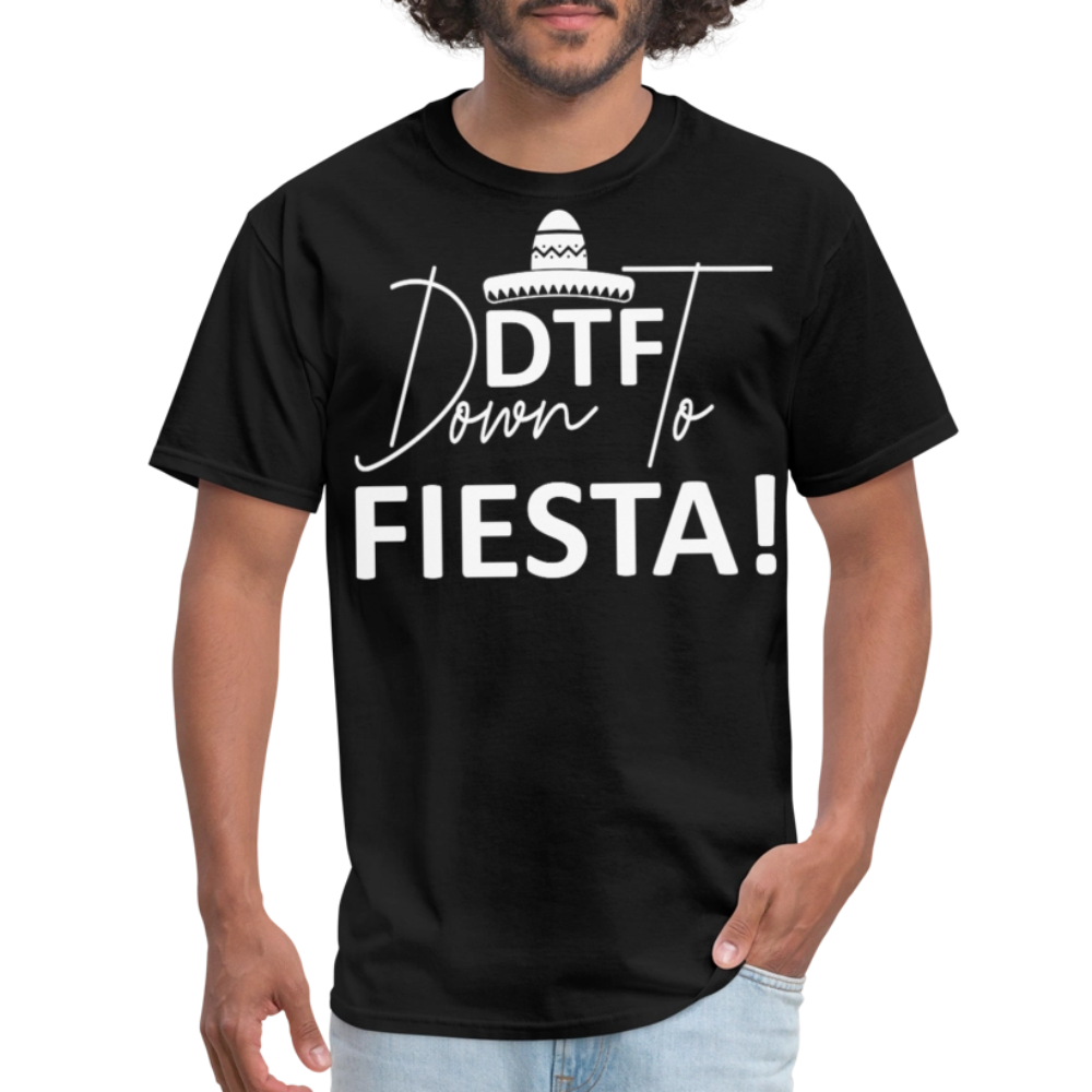 Mexican Fiesta Celebration Tee Down to Fiesta Drinking T-shirt - black