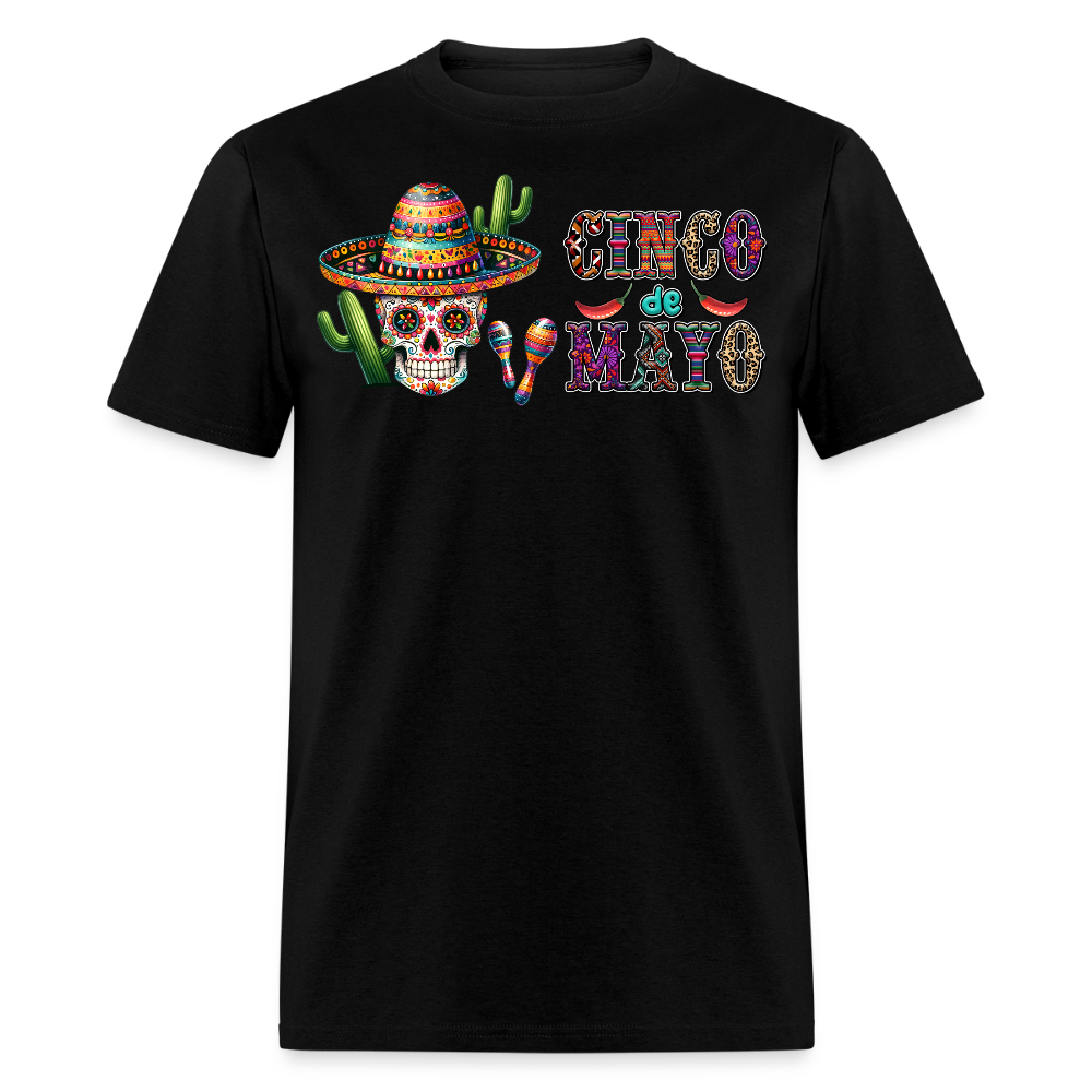 Cinco de Mayo Party Outfit Mexican Sugar Skull T-shirt - black