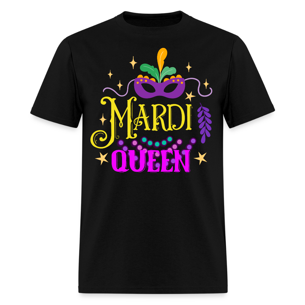 Mardi Gras Queen Tee For Women Masquerade-themed T-shirt - black