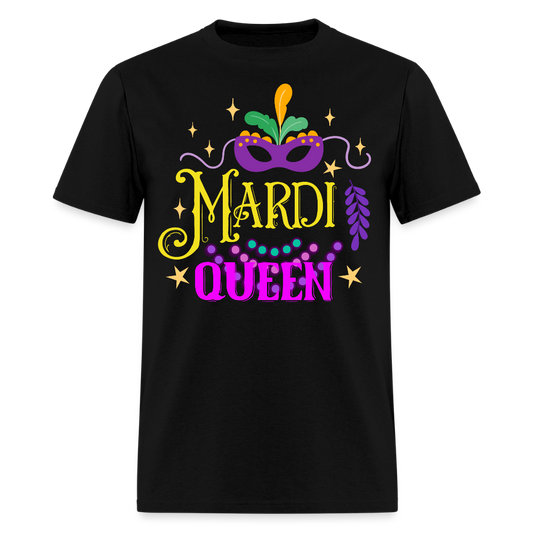 Mardi Gras Queen Tee For Women Masquerade-themed T-shirt - black