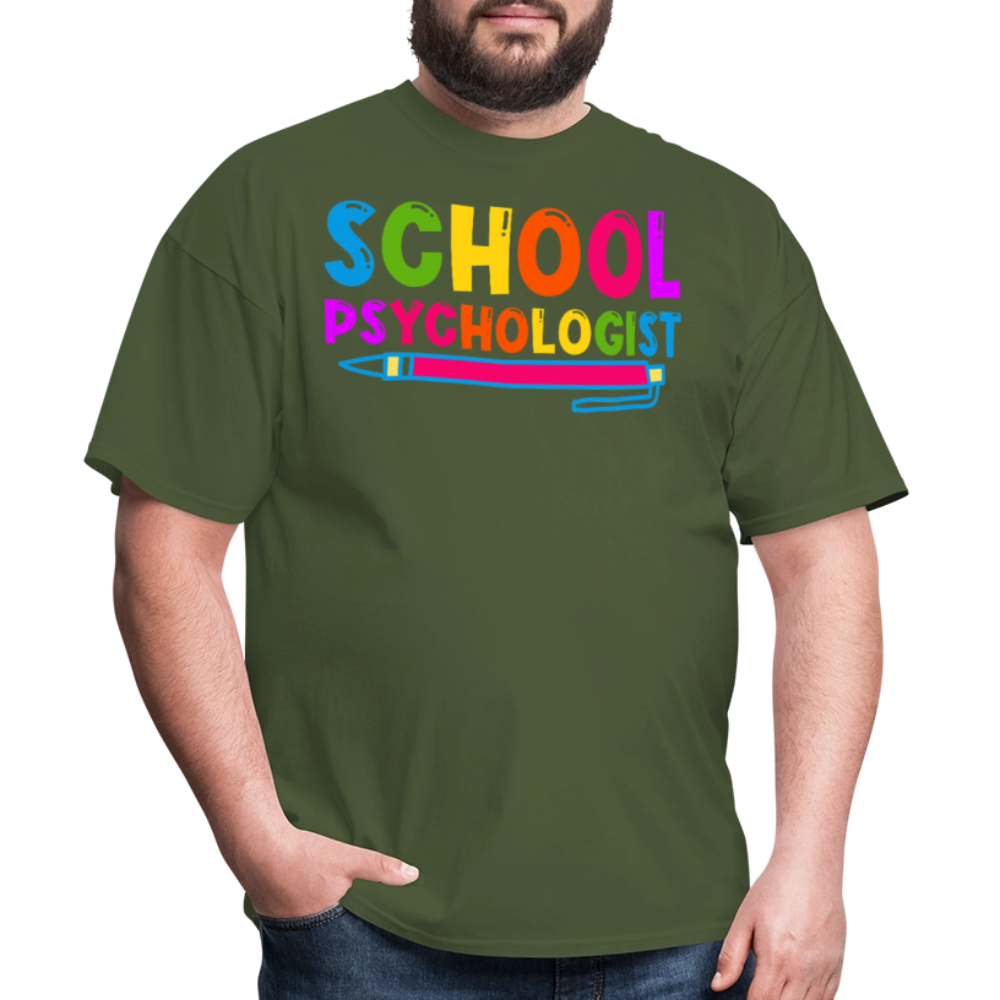 Best Gifts For School Psychologists Mental Health Unisex T-Shirt - military green