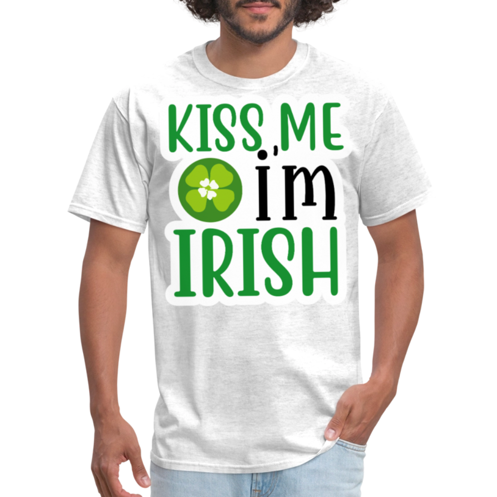 Kiss Me I'm Irish St Patrick's Day Unisex T-shirt - light heather gray