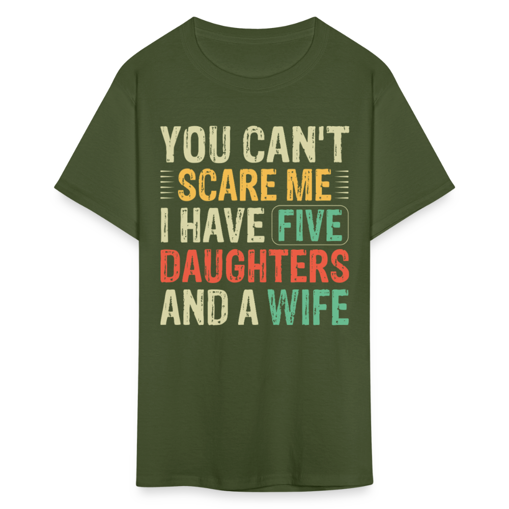 Best Father’s Day Gift For Dads With Multiple Daughters And A Wife T-shirt - military green