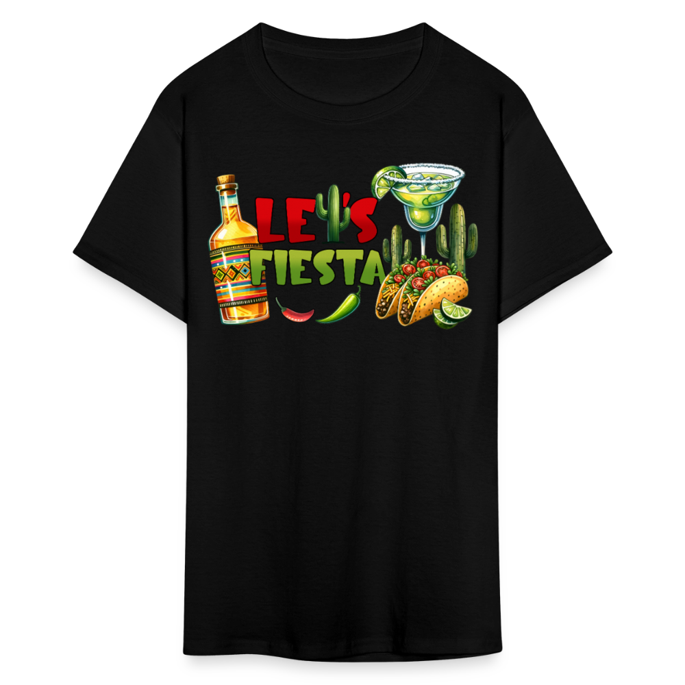 Let’s Fiesta Mexican Celebration Tee Cinco de Mayo Party T-shirt - black